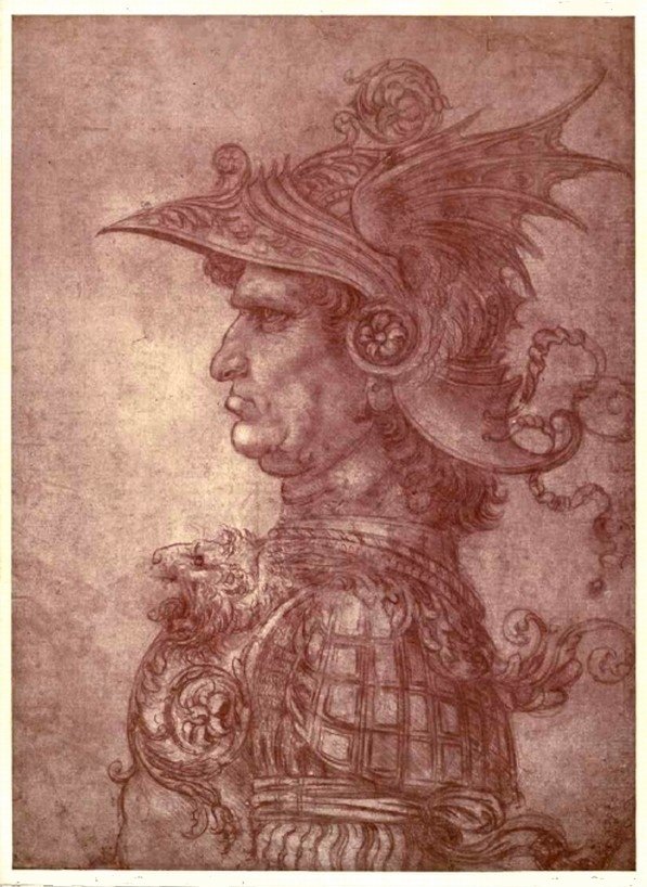 leonardo-da-vinci-profile of a warrior
